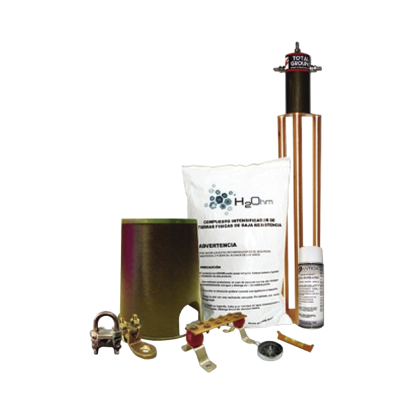 Kit de tierra física modelo TG45AB con Electrodo Magnetoactivo, capacidad: 45 AMP